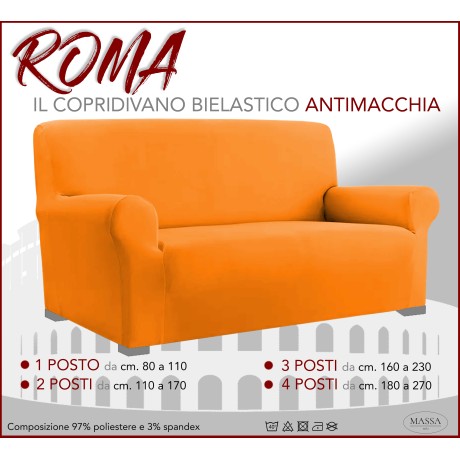 Couverture de canapé elasticizzato arancio