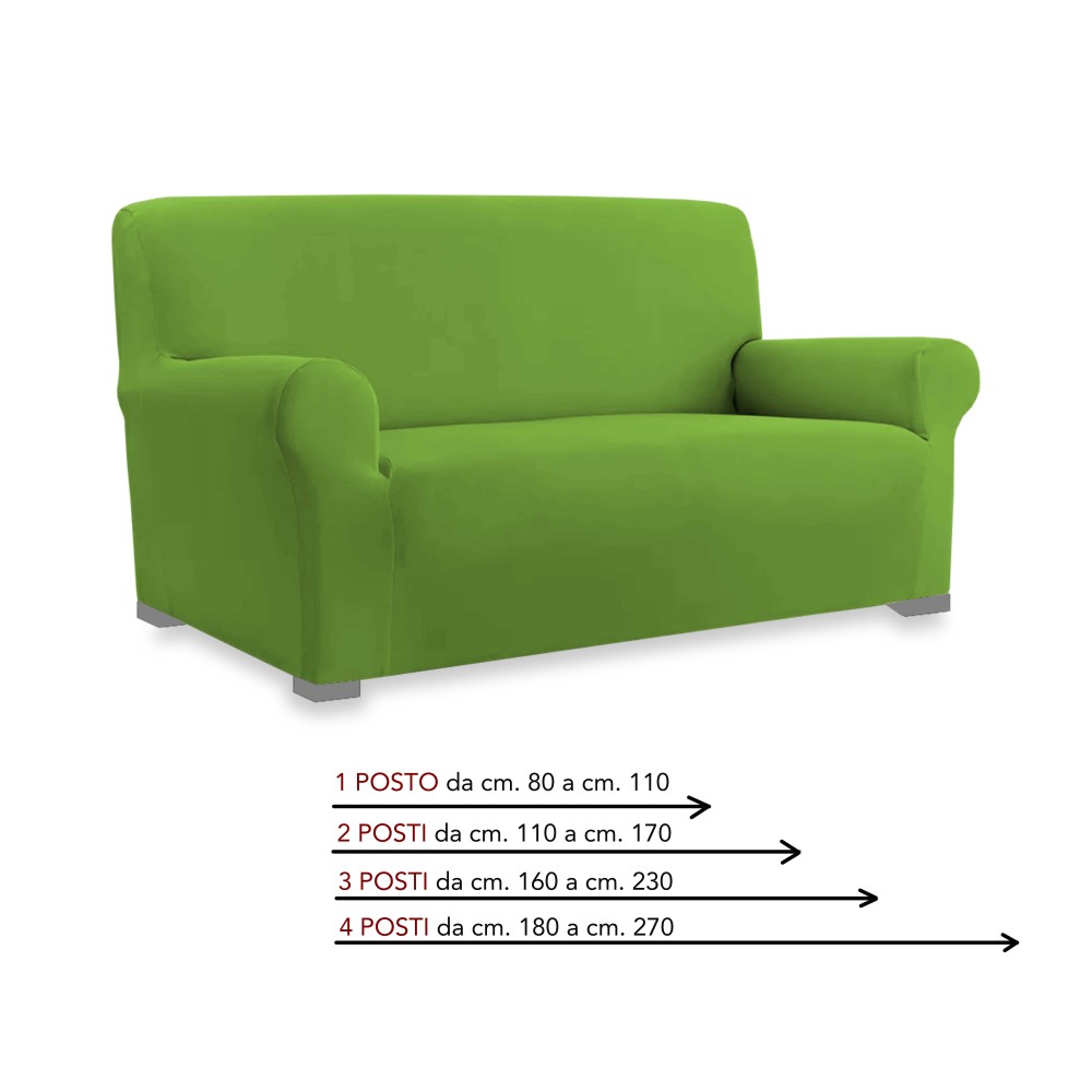 Universal stretch sofa cover ROMA stain-resistant GREEN