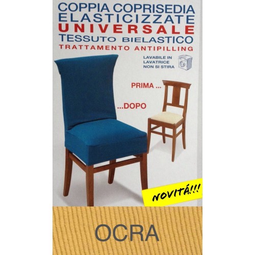NEW YORK STRETCH CHAIR COVER OCHRE