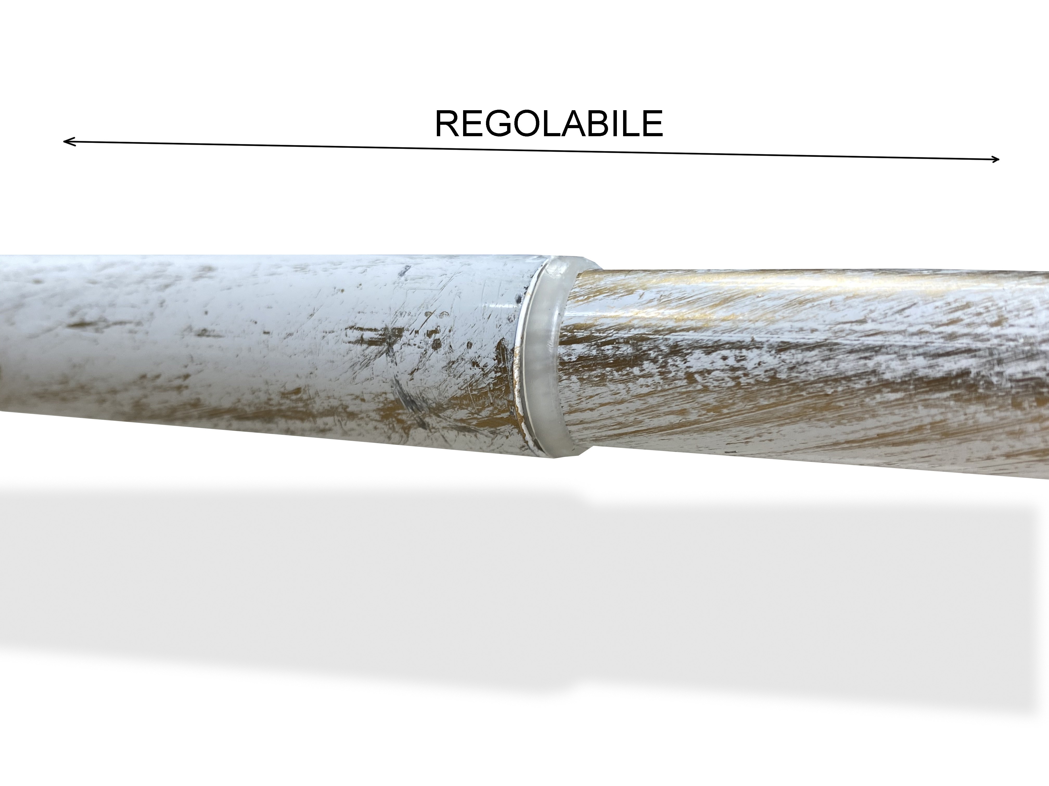 Bastone Per Tende In Metallo | Regolabile 80-157 Cm | Placcato Oro | Con Staffe | Per Interni Ed Esterni