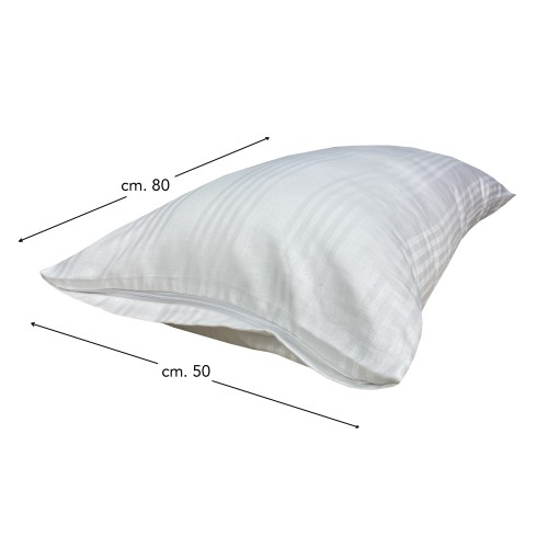 Lot de 2 Taies d’Oreiller FAST 50x80 cm en Coton avec Fermeture Éclair – Résistantes et Lavables