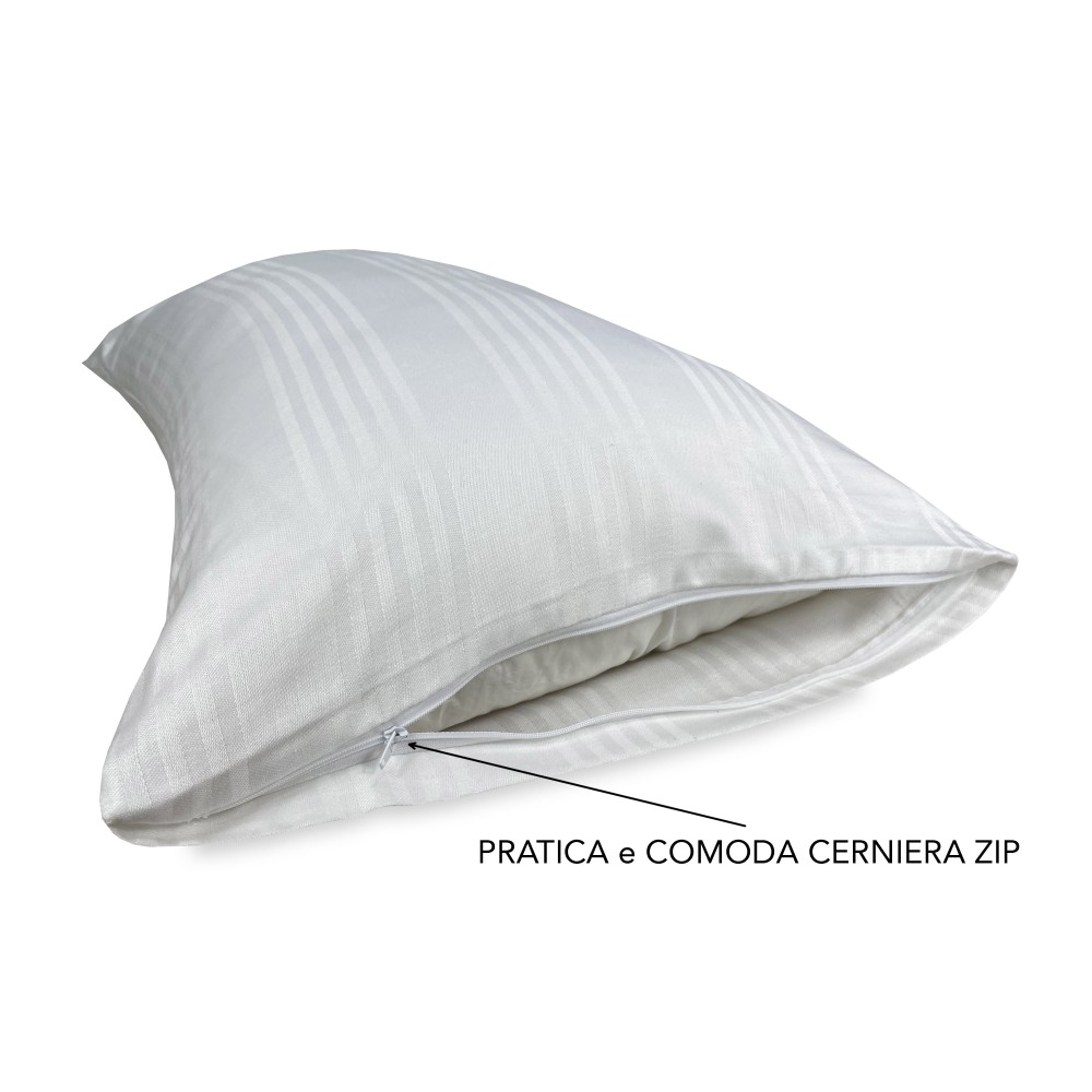 Coppia Federe Copricuscino FAST in Cotone con Zip – Protezione e Comfort 50x80 cm