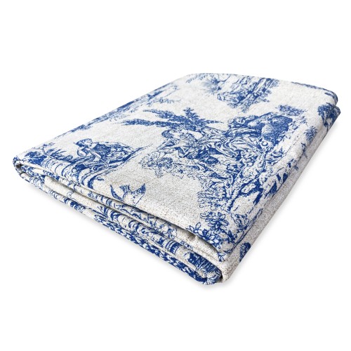 Bezug für die Einrichtung GRAN SCARF TAGESDECKE Bezug für Sofa LONETA FABRIC Toiles de Jouy blau