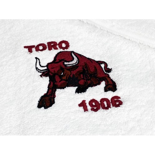 PAR DE TOALLAS BORDADAS TAURUS 1906 y postal TORINO IS