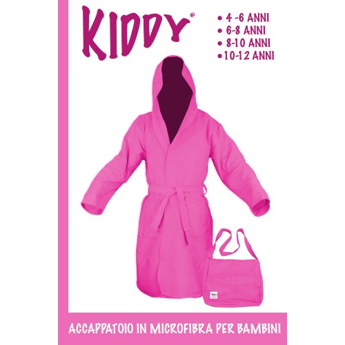 Albornoz técnico niño KIDDY BABY BOY EN MICROFIBRA ROSA