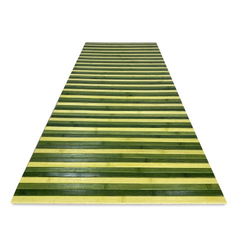 WOODY © KITCHEN RUG in wood SHADED GREEN BAMBOO all sizes