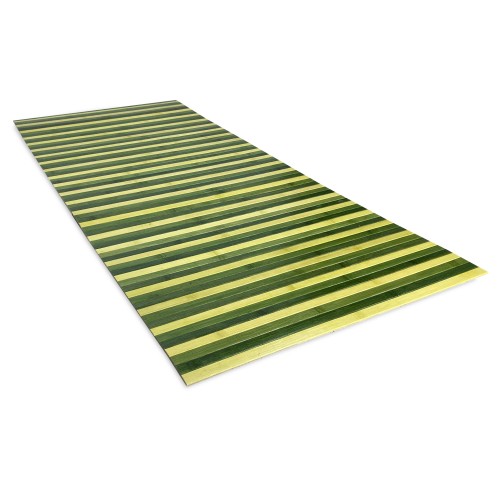 WOODY © KITCHEN RUG in wood SHADED GREEN BAMBOO all sizes