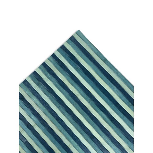 WOODY © KÜCHENTEPPICH aus Holz BAMBUSBLAU MEERGRÜN SCHATTIERT alle Größen