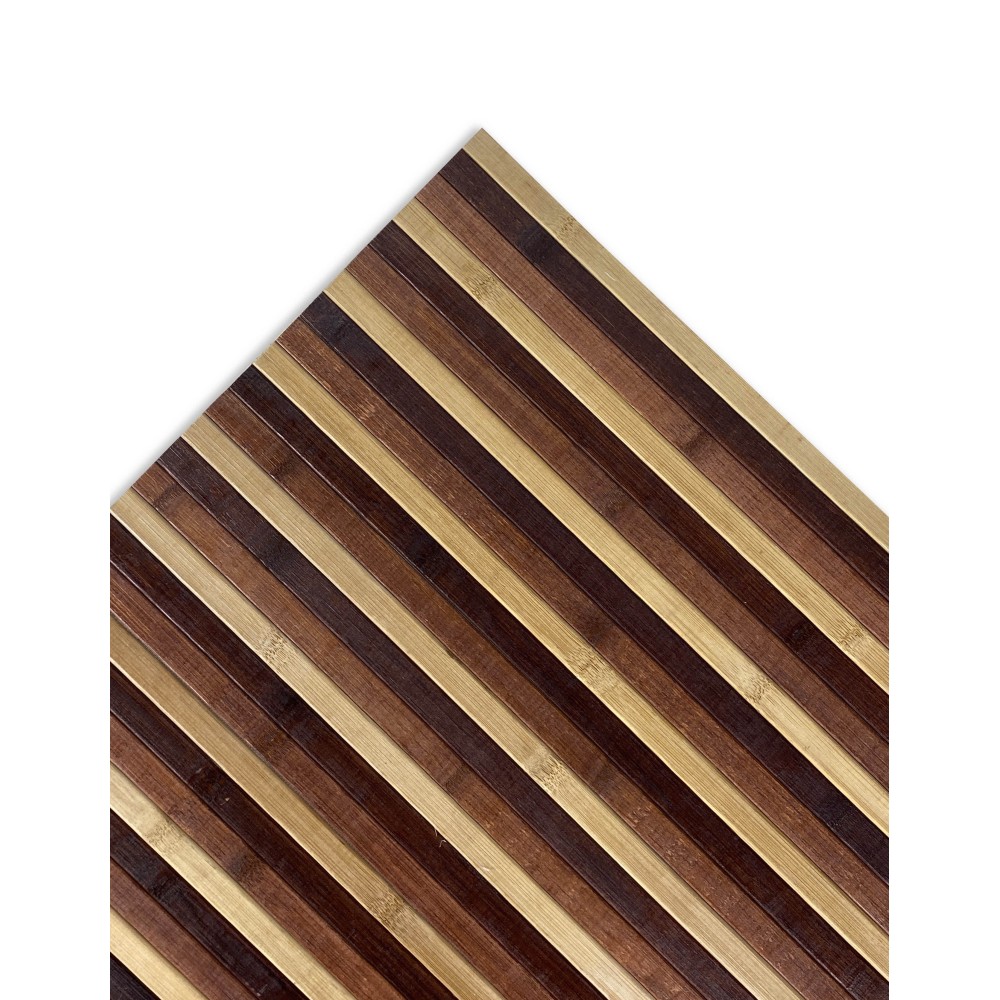 WOODY KITCHEN RUG in wood BAMBOO BROWN SHADED all sizes