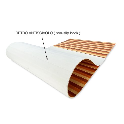 TAPPETO cucina WOODY © IN legno BAMBOO ARANCIO SFUMATO tutte le misure