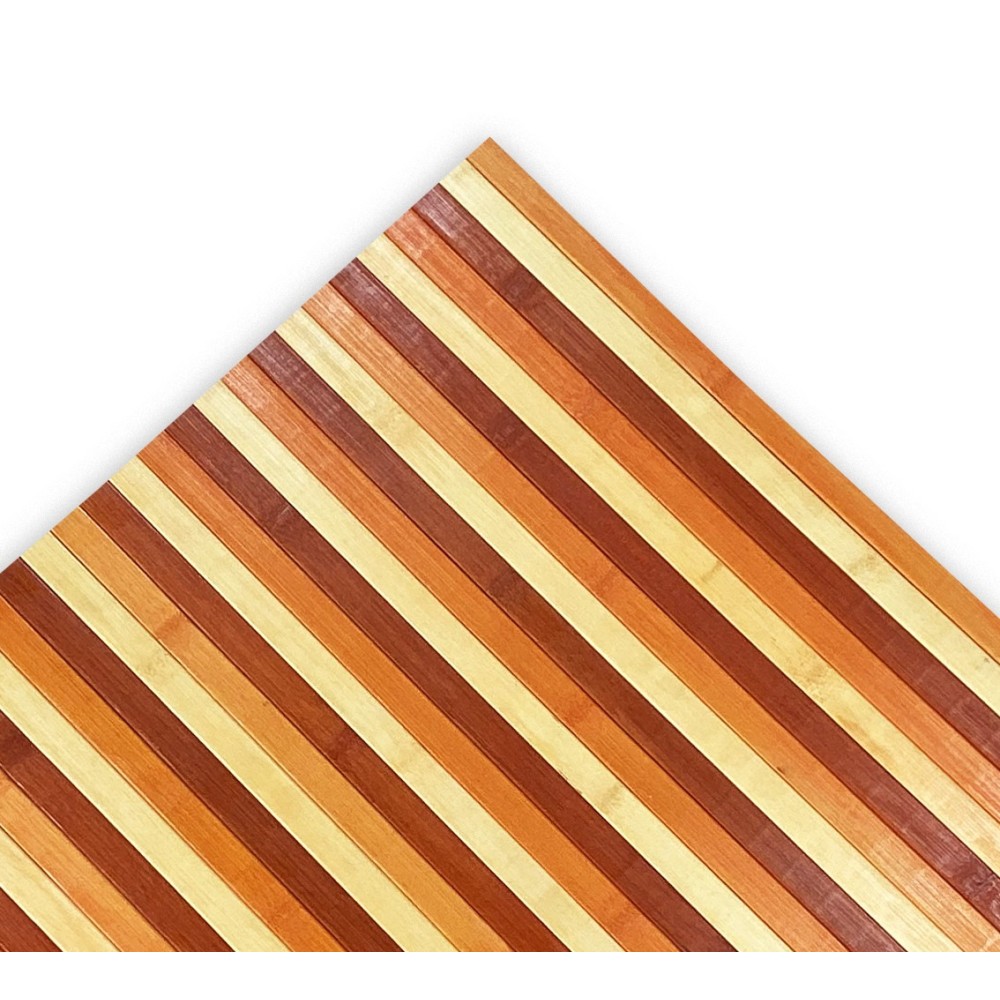 TAPPETO cucina WOODY © IN legno BAMBOO ARANCIO SFUMATO tutte le misure