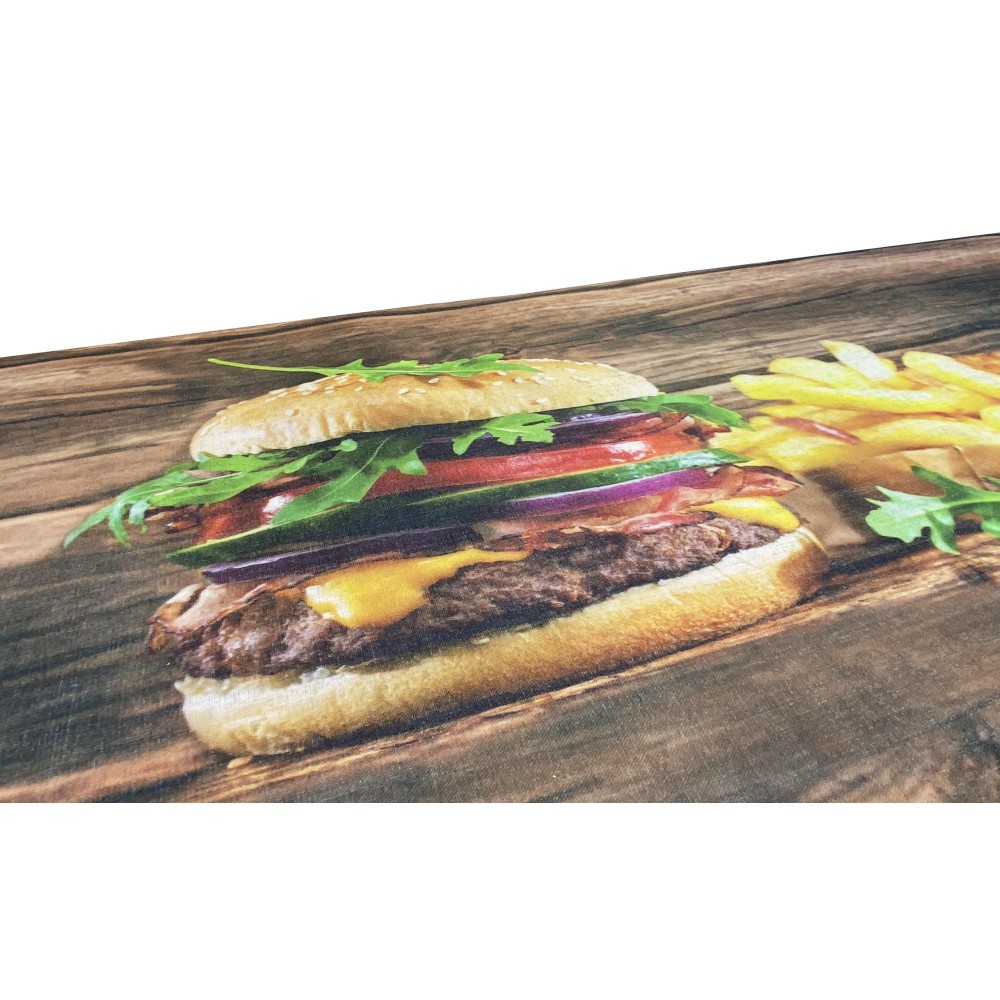 ALFOMBRA Corredor de cocina Corredor antideslizante HAMBURGUESA made in Italy