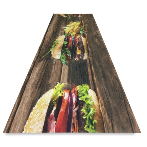 Tapis de cuisine anti-dérapant Burger fabriqué en Italie