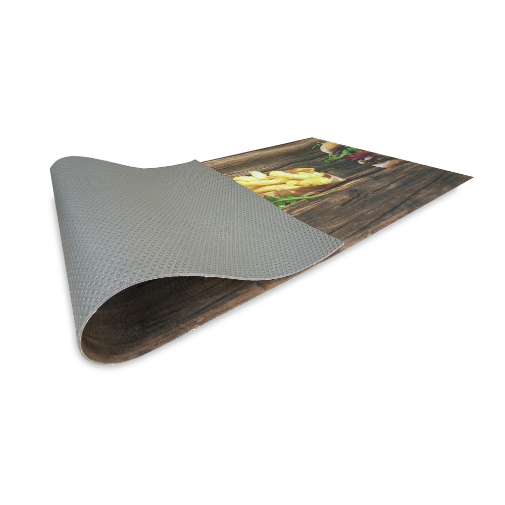 Tapis de cuisine anti-dérapant Burger fabriqué en Italie