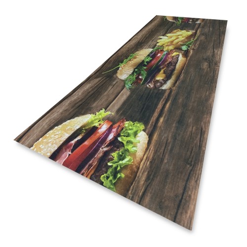 ALFOMBRA Corredor de cocina Corredor antideslizante HAMBURGUESA made in Italy