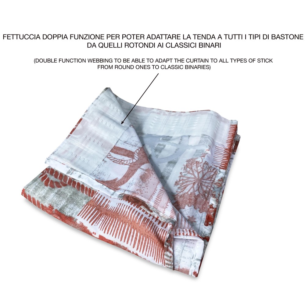 INGRID TENT in marine style RED CORAL cm. 175x290 MADE IN ITALY