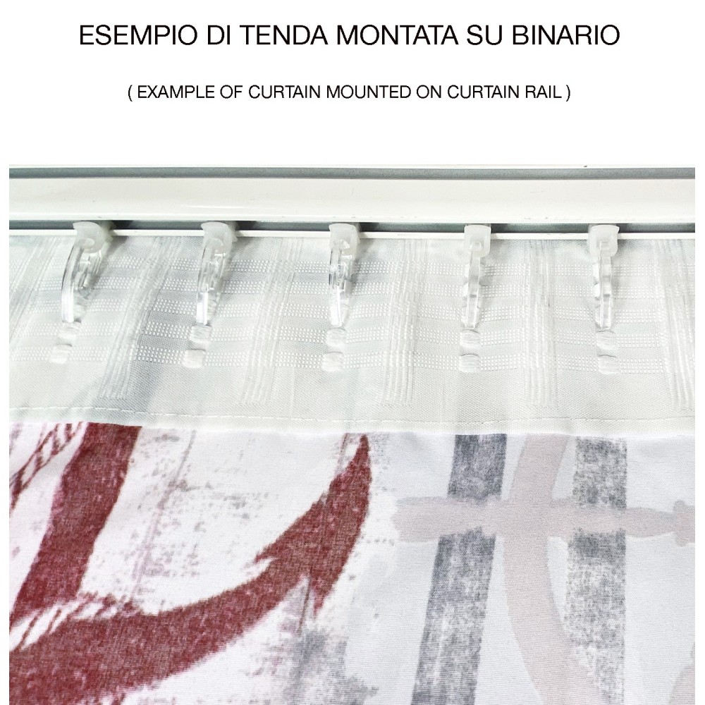 INGRID ZELT im maritimen Stil RED CORAL cm. 175x290 HERGESTELLT IN ITALIEN