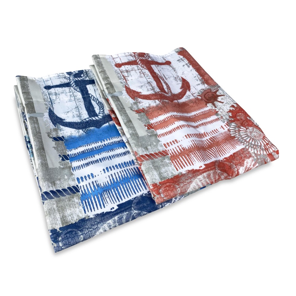 TENTE INGRID dans un style marin, CORAIL ROUGE, cm. 175x290 FABRIQUÉ EN ITALIE