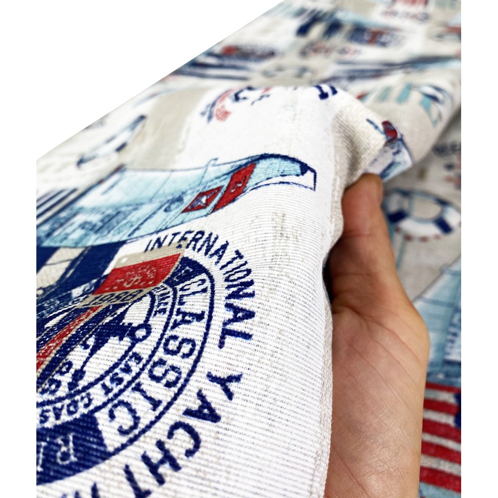 FUNDA DE TOALLA PARA MUEBLE GRAN SCARF COLCHA funda de sofá FABRIC LONETA sea MARINE SAILING BLUE