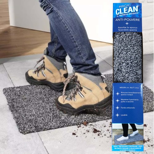 TAPPETO zerbino MAGICO grigio ANTISCIVOLO INGRESSO