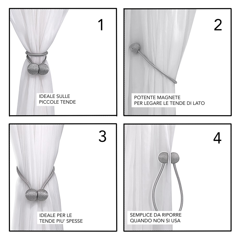 MAGNET RETAINER CURTAIN SMART © TIEBACK buckle for curtains 2 PIECES