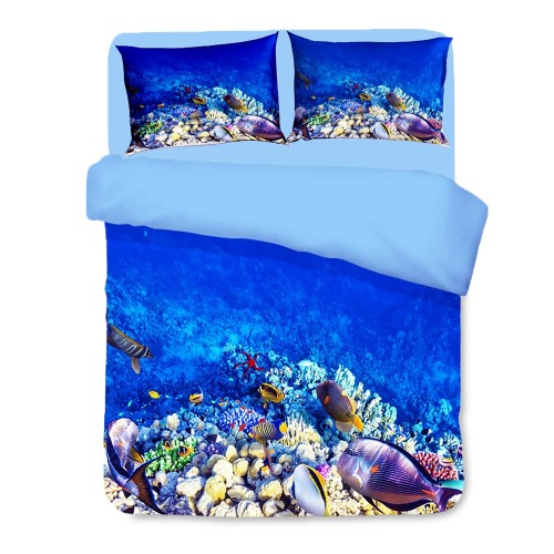 Duvet Cover Sateen HD PHOTOGRAPHIC Tropical Fish CORAL REEF