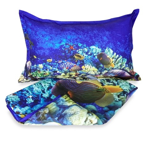 Duvet Cover Sateen HD PHOTOGRAPHIC Tropical Fish CORAL REEF