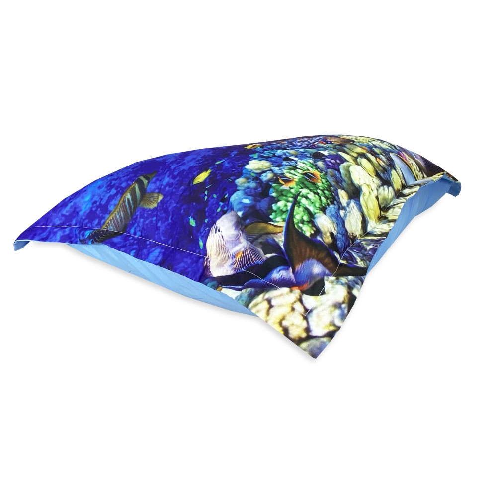 Housse de couette Sateen HD photo poissons tropicaux récif corallien