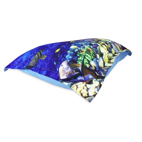 Housse de couette Sateen HD photo poissons tropicaux récif corallien