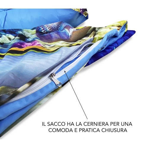 Housse de couette Sateen HD photo poissons tropicaux récif corallien