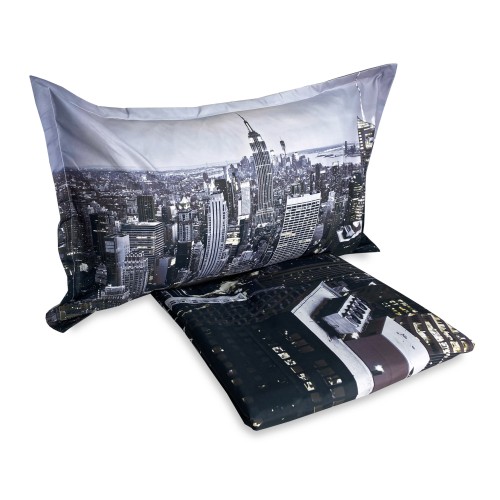 DUVET COVER SATEEN HD PHOTOGRAPHIC SKYSCRAPERS New York