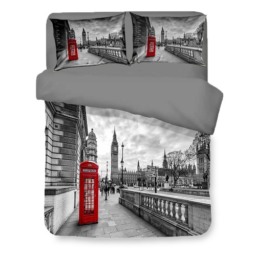 Duvet Cover Rasatello HD PHOTOGRAPHIC London ENGLISH cabin BIG BEN