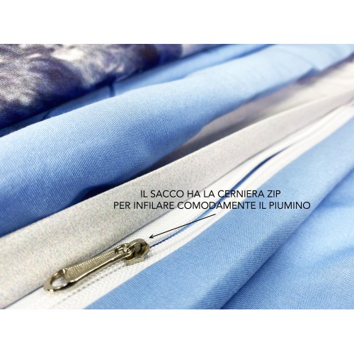 DUVET COVER SATIN HD PHOTOGRAPHIC LAKE Frozen Double cm. 250x200 mm