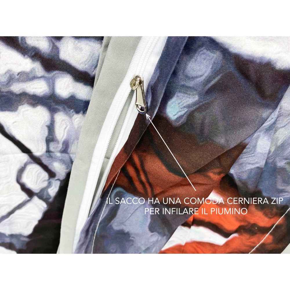 Housse de couette Sateen HD PHOTOGRAPHO VENISE pont amoureux avec double cm. 250x200