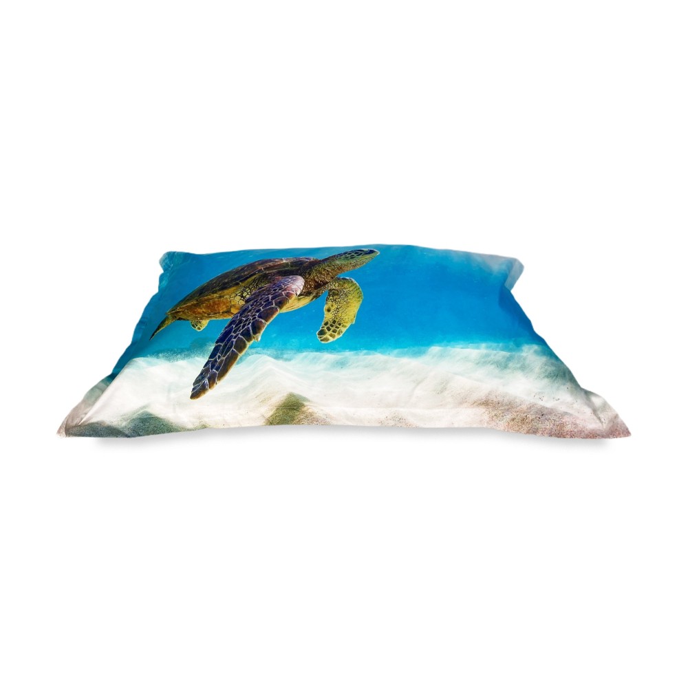 Housse de couette Sateen HD Photographie Tortue Marine Double cm. 250x200