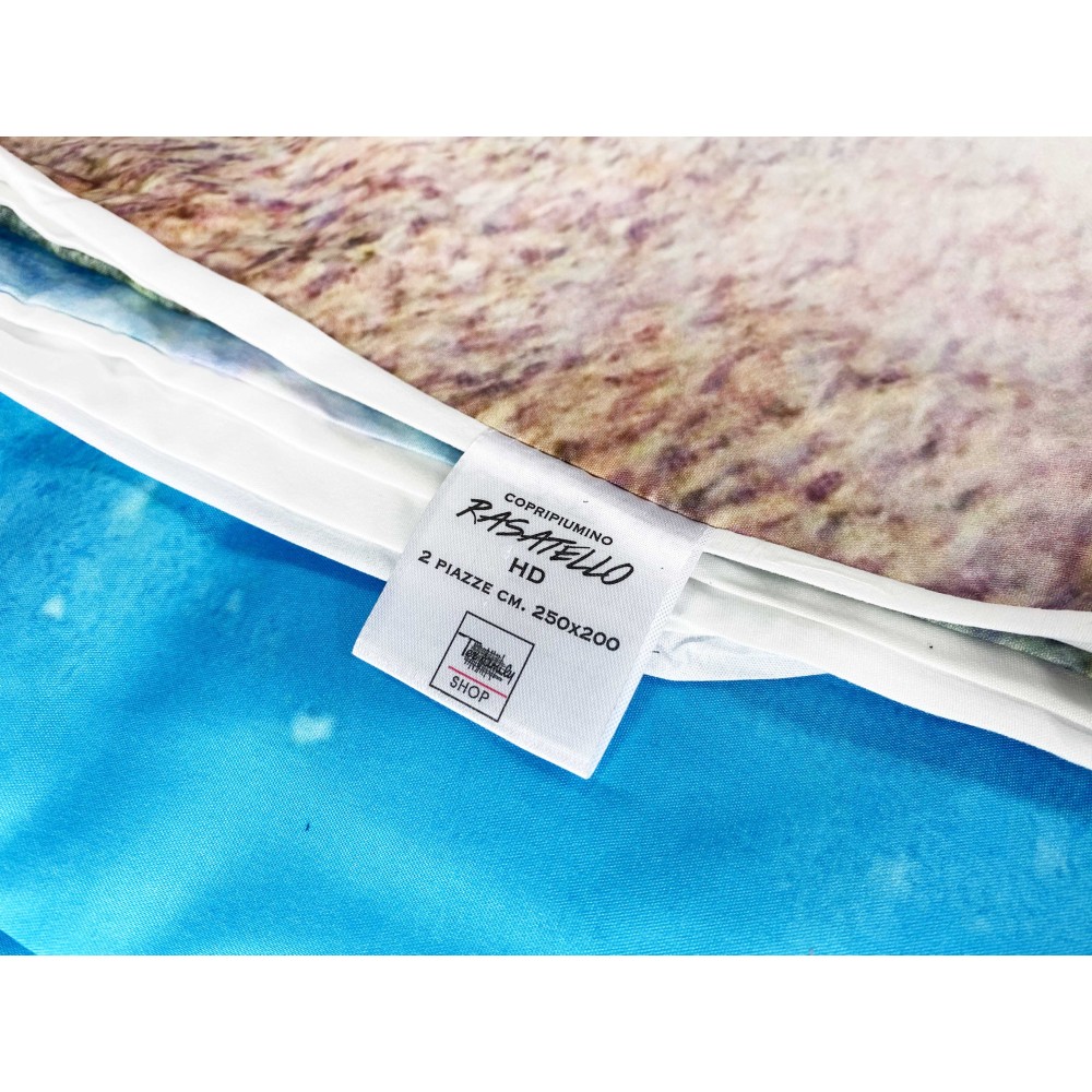 Housse de couette Sateen HD Photographie Tortue Marine Double cm. 250x200