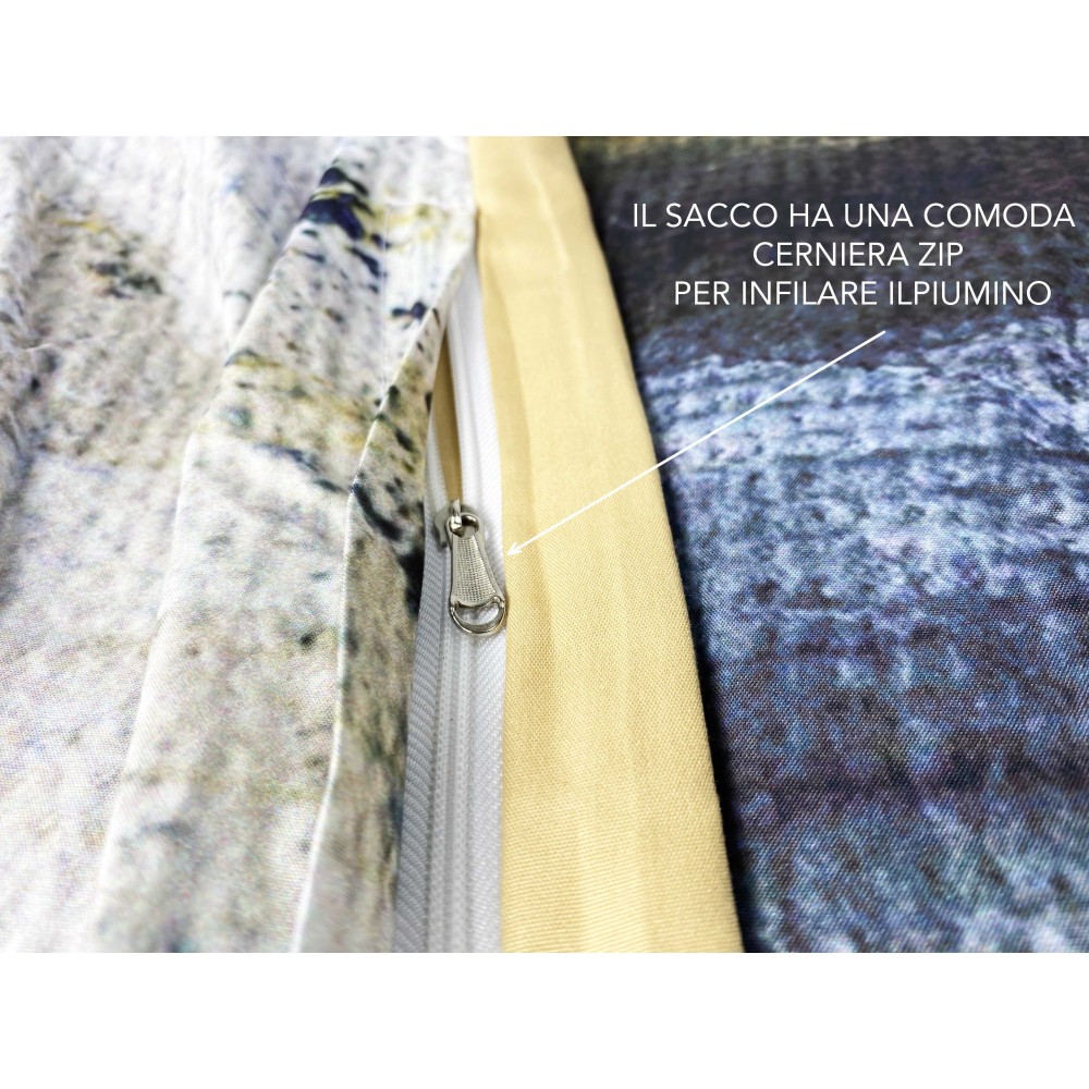 BETTBEZUG SATIN HD FOTOGRAFISCH Gemälde FRAU Isabel Double cm. 250x200 Gold