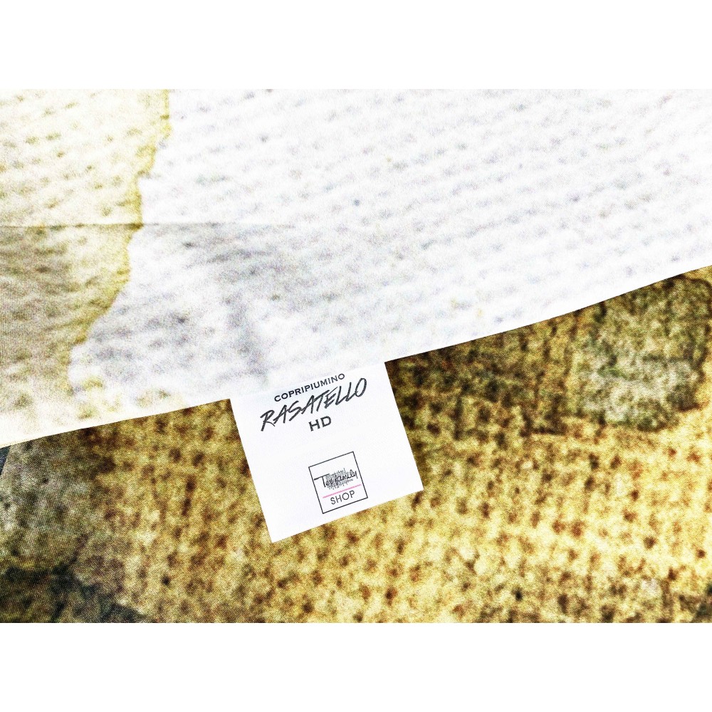 DUVET COVER SATIN HD PHOTOGRAPHIC Painting WOMAN Isabel Double cm. 250x200 gold