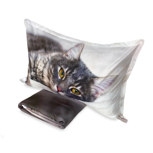 Duvet Cover Rasatello HD PHOTOGRAPHIC CAT lying down