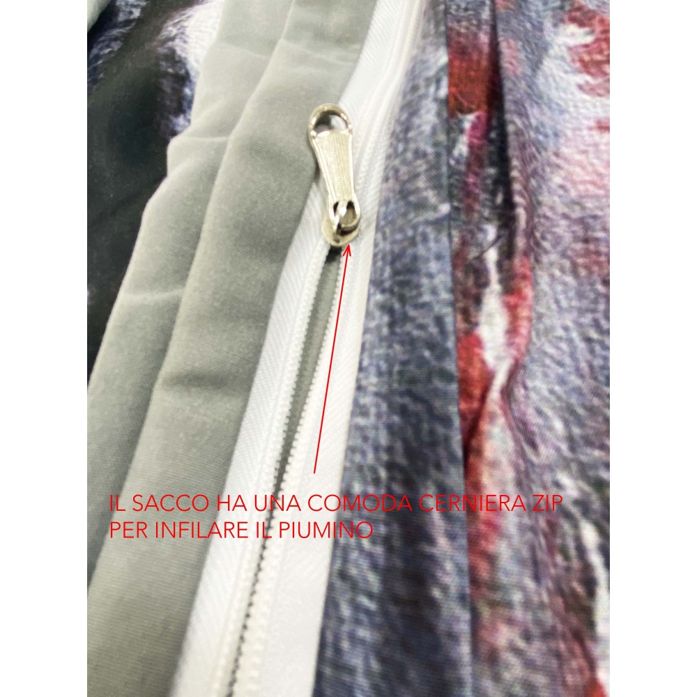 DUVET COVER SATIN HD PHOTOGRAPHIC painted LONDON Double cm. 250x200 mm