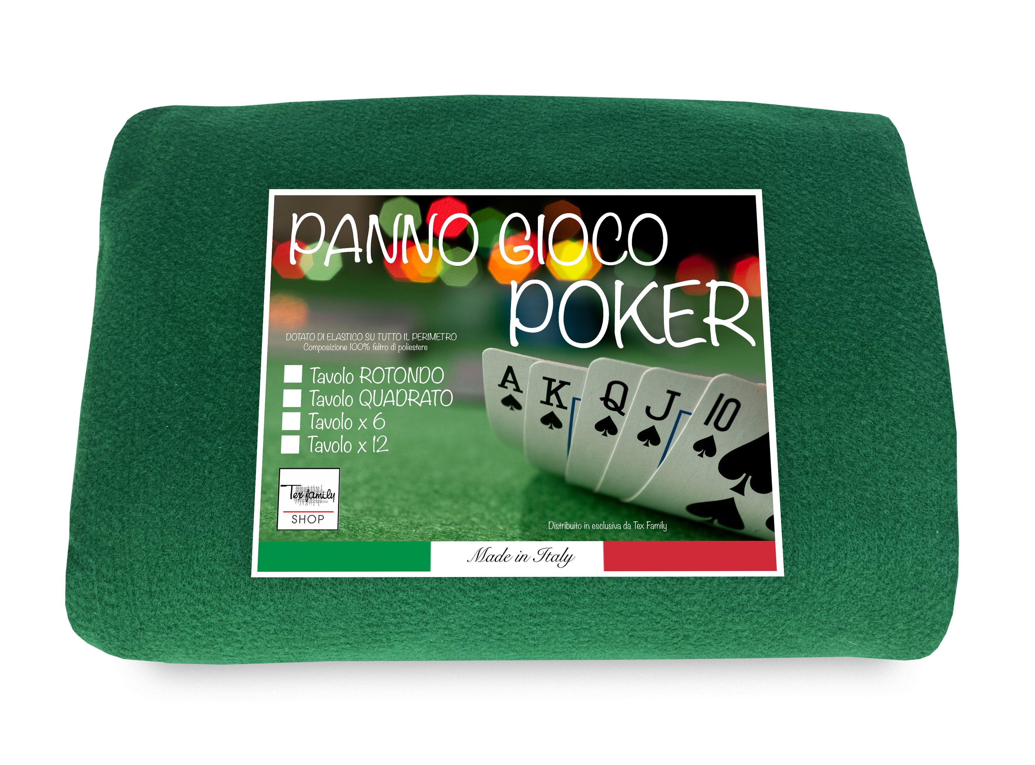 Salvatavolo Copritavolo Mollettone da Poker Panno da Gioco Colore Verde  Made in Italy Tondo Misura Diametro cm. 135 : : Giochi e giocattoli