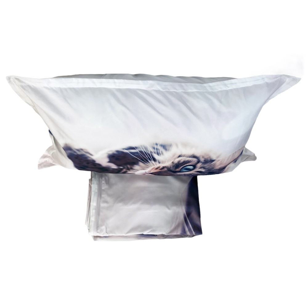 DUVET COVER SATEEN HD PHOTOGRAPHIC CAT LYING DOWN FELIX