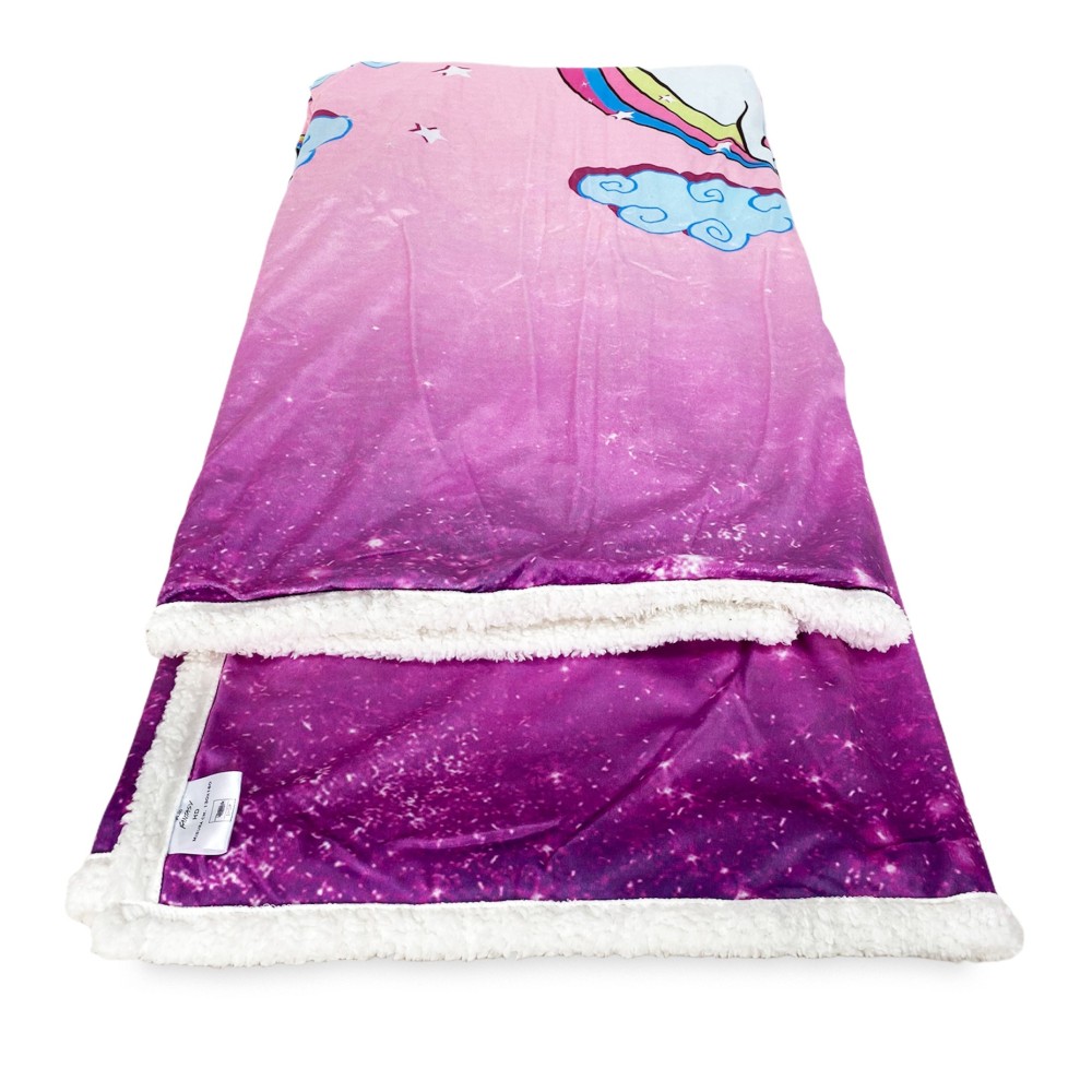 Manta polar a cuadros Sherpa fantasía HD UNICORNIO rosa para niñas y niñas