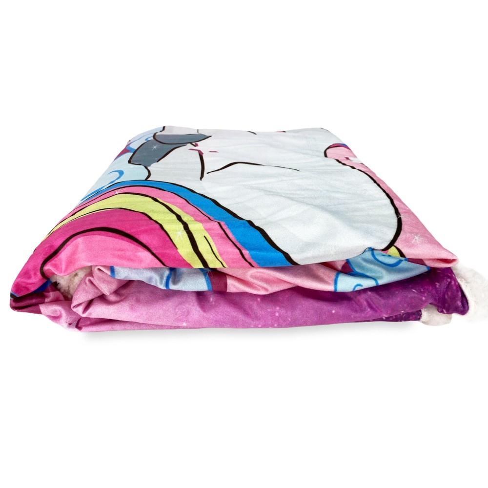 Plaid SHERPA Fantasy HD licorne Couverture polaire pour fille