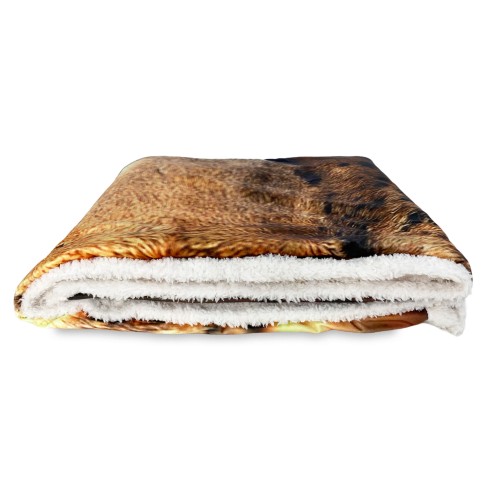 Plaid Couverture polaire Sherpa Fantasy HD léopard imprimé léopard