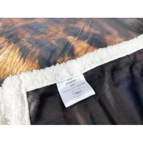 PLAID FLEECE blanket Sherpa fantasy HD leopard leopard