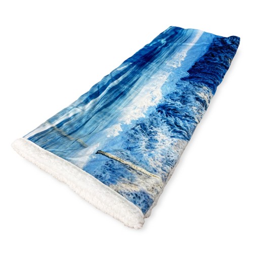 PLAID FLEECE blanket fantasy HD FROZEN LAKE