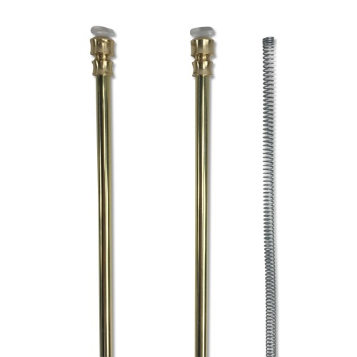 Pair of Tex BRASS SPRING ADJUSTABLE pressure rods For glass curtain