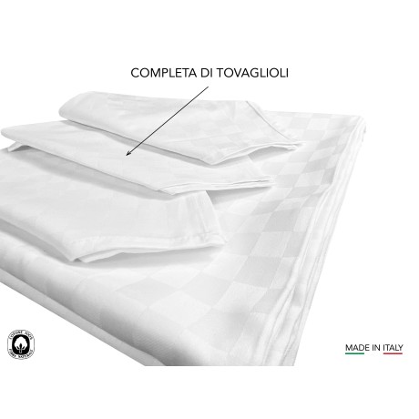 Acquaverde COPRITAVOLO MOLLETTONE PROTEGGI TAVOLO in PVC BIANCO PANNO VERDE  DA GIOCO 140x700