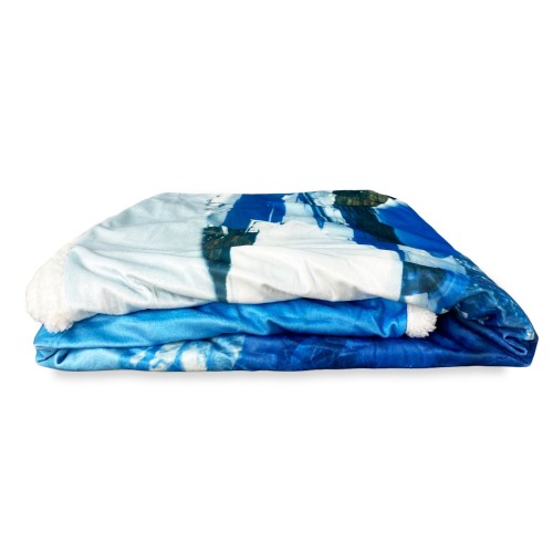 PLAID FLEECEDECKE Sherpa Fantasy HD SNOW HUT